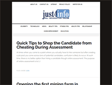 Tablet Screenshot of just4info.org